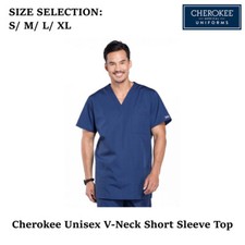Medical Uniform Cherokee Workwear Scrubs Unisex V-Neck Top With 3 Pockets