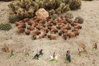 50x China WILD WEST Britains 1:32 INDIAN & COWBOYS BUFFALO HUNT & STAMPEDE HORDE