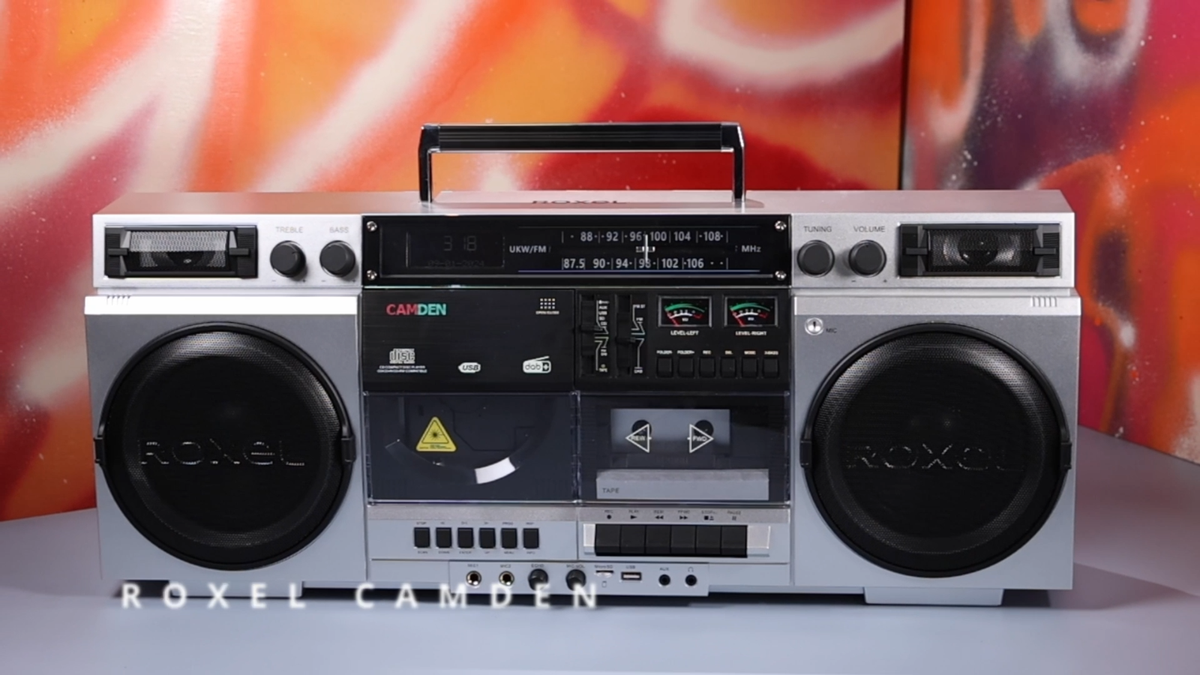 Roxel Camden Retro Cassette CD Player Boombox with DAB/FM Radio