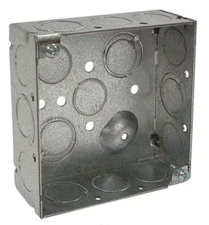 RACO 8189 4 in. W x 1-1/2 in. D Steel Gray 2-Gang Welded Square Box
