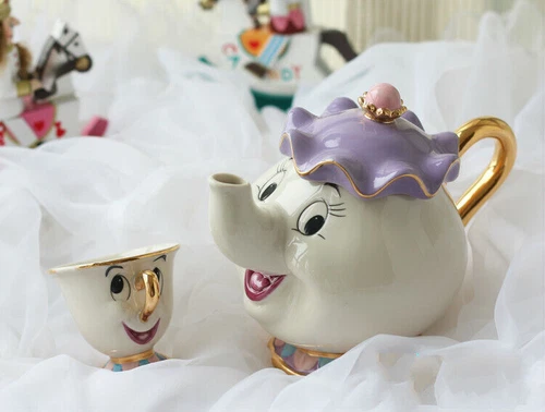 NEU MRS. POTTS TEEKANNE + TASSiLO TASSE DiE SCHÖNE UND DAS BiEST Figuren - Bild 3 von 7