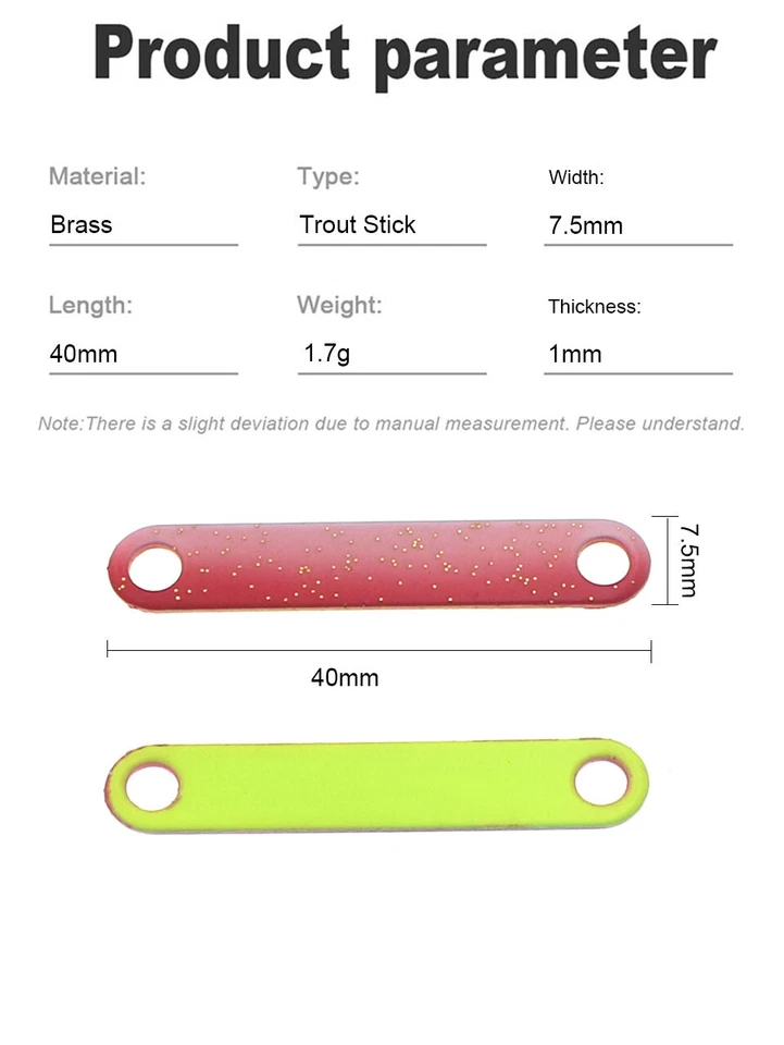 Forellen Spoon Trout Stick Spinner Blinker Kunstköder 1,7 Gr. 40mm UL Angeln - Bild 3 von 4