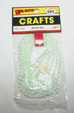 4mm Faux Pearl Bead Garland 6' Pale Green Craft DIY Sewing