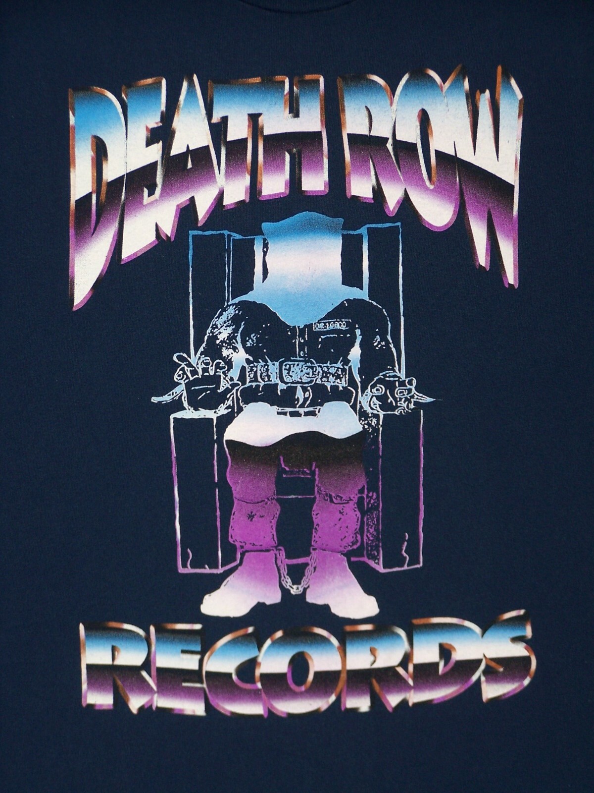 FILA Camicia DEATH ROW Records adulto medio blu grafica rap musica manica corta unisex