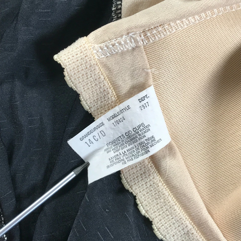 Винтажный цельный купальник женский 14 C/D черный Maillot Baltex текстурированный - Изображение 4 из 4