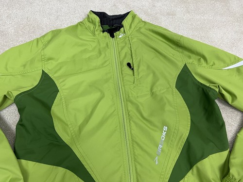 Brooks Jacket Womens Large Green Coat Windbreaker Shelter Lined Ladies - Picture 2 of 14