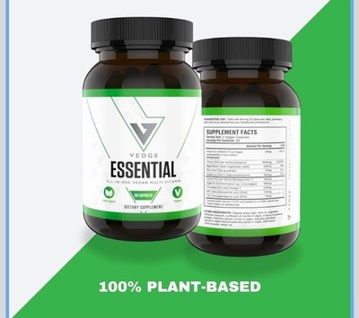 Vedge Essential  All In One Vegan Multivitamin Dietary Supplement - 60 Capsules