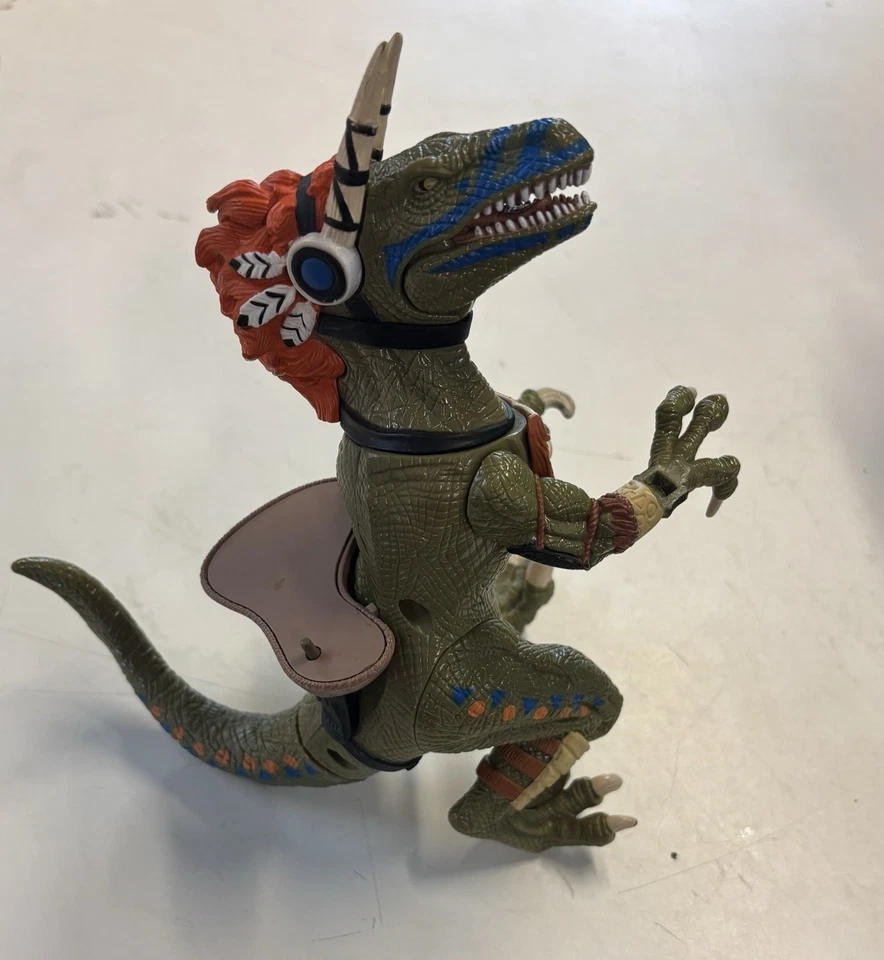 Figura de acción de dinosaurio Turok Tribal Raptor 1999 Velociraptor compañeros de juego sueltos Foto 2 de 4