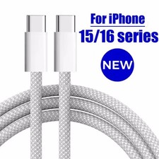 60W USB-C to USB-C Cable Fast Charger Lot Type C Cord For iPhone17 16 15 Samsung