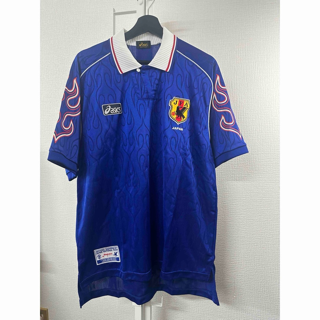 asics 日本代表 ユニフォーム 1998 フランスワールドカップ Japan 1998 Official Jersey Shirt Kit Size O Vintage Rare World Cup