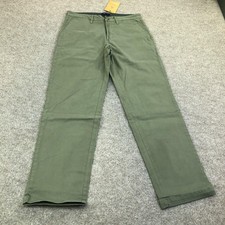 Nautica Pants Mens 36x32 Green The Deck Pant Classic Fit Chino Stretch Casual