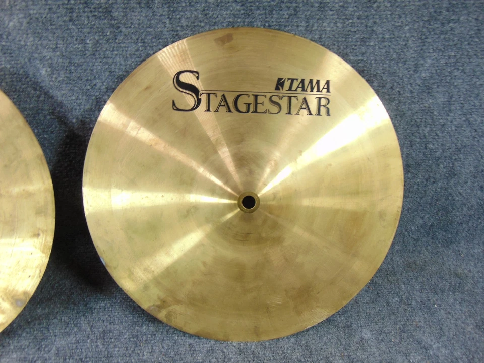 Juego de batería de latón par de platillos Hi-Hat Tama Stagestar de 13 pulgadas de repuesto Foto 2 de 4