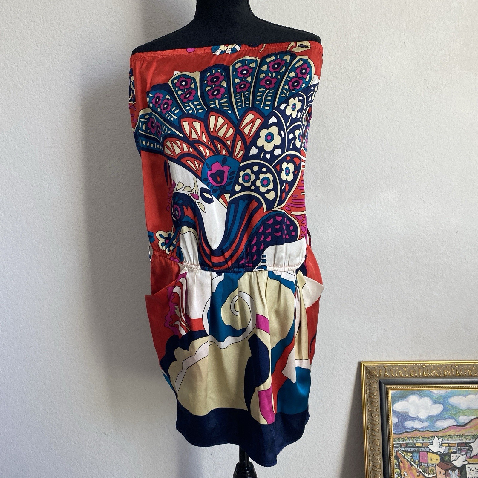 Voom By Joy Han 100% Silk Dress, No Belt, Size Small