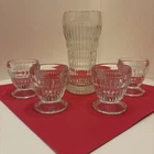 Vintage Jeanette Lot Of 5 Pieces Depression Glass Ribbed
