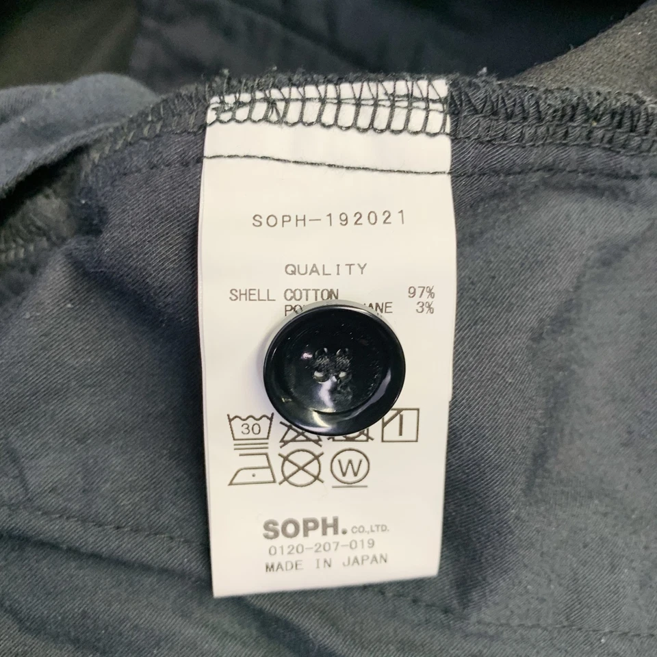 Pantalones informales SOPHNET talla M negros de pana mezcla de algodón entrepierna caída Foto 4 de 4