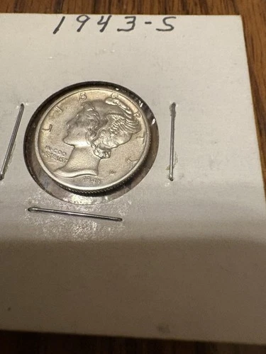 1943 S Mercury Dime 90% Silver  AU / BU Uncirculated