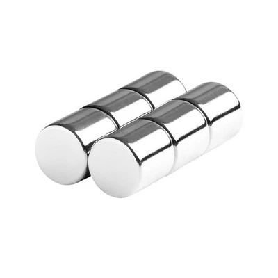 1/2 x 1/2 Inch Strong Neodymium Rare Earth Cylinder Magnets N52 (6 Pack) - Image 1 of 2