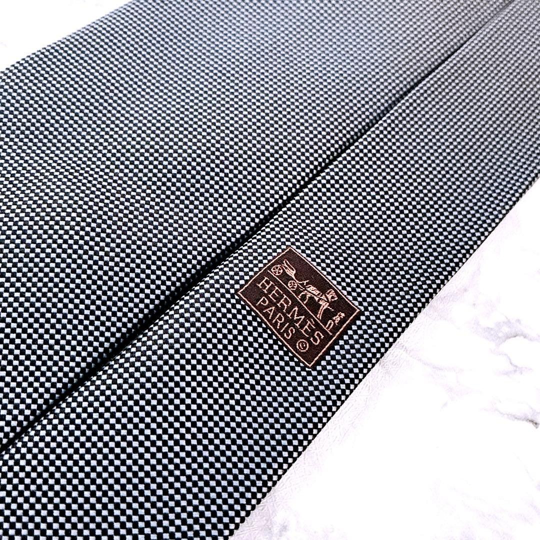 beautiful Hermes Micro Dot Pattern Solid Gunmetal… - image 3