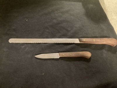 Even Sharp Serrated Bread Knife 8'' Blade & Serrated 3  Knife