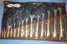 Lectrolite #1714R S-K Wayne Tools 14 Piece Combination Wrench Set w/Storage Roll