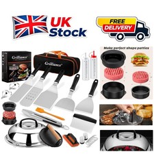 Essential 27pcs Hibachi Griddle Kit with Enlarged Spatula for BBQ Lovers & Chefs