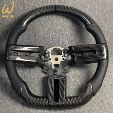 Custom Real Carbon Fiber Steering Wheel Wcarbon Trim For Ford Mustang 2005-2009