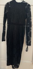 Pretty Little Things Sexy Black Lace Skinny Pencil Dress Cocktail Party NWT Sz 4