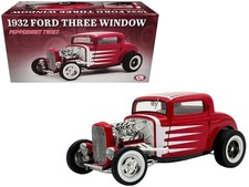 1932 Ford 3 Window Coupe Peppermint Twist Red With White Graphics Limited Edit 1932 Ford 3 Window Coupe Peppermint Twist Red With White Graphics Limited Edit