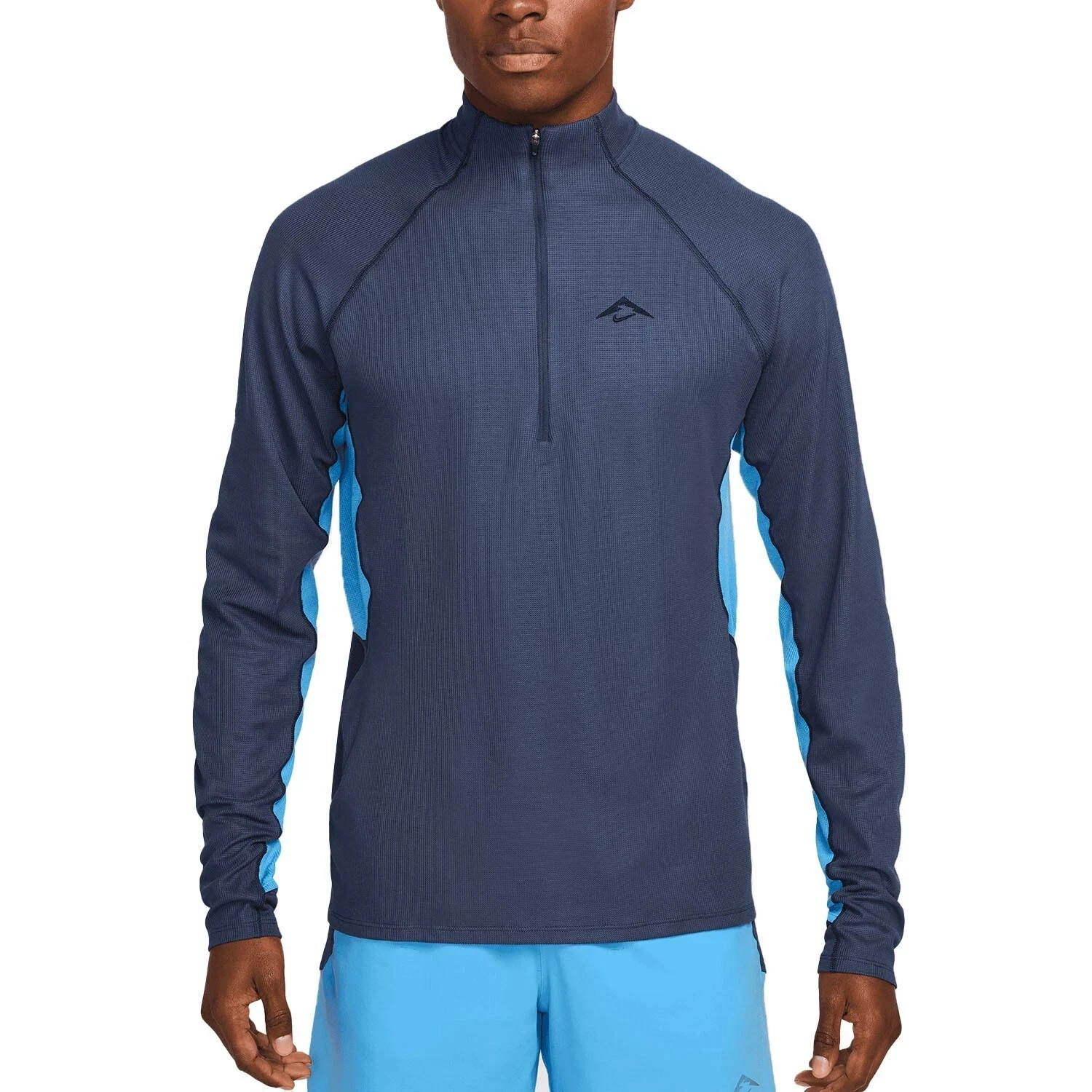 Nike Trail Midlayer Half Zip Pullover Top Mens Medium Blue FV9994 437