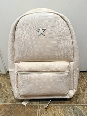 Jeffree Star Vanilla Crocodile Embossed Backpack; never used.