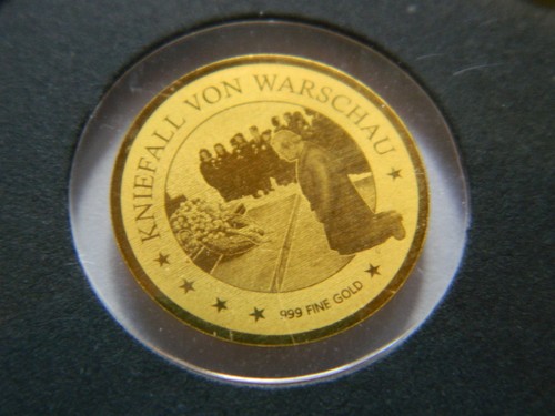 3000 Francs 1/500oz Gold .999 - "Kniefall Warschau" - Tschad - Picture 1 of 3
