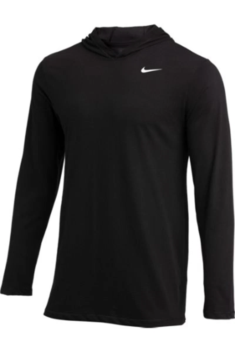 Nike Mens Dry Long Sleeve Hood Tee Black Size Small Small