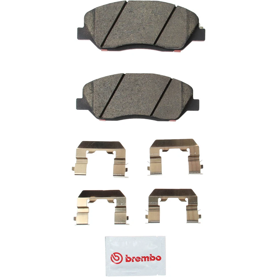 Kit de pastillas de freno rotores de freno delanteros OE Brembo para Hyundai Santa Fe 2007-2009 Foto 2 de 4