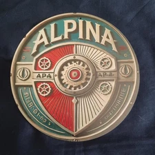 8" Round Metal Sign Wall Art Man Cave Garage Bar Gas Station Auto Oil Alpina APA