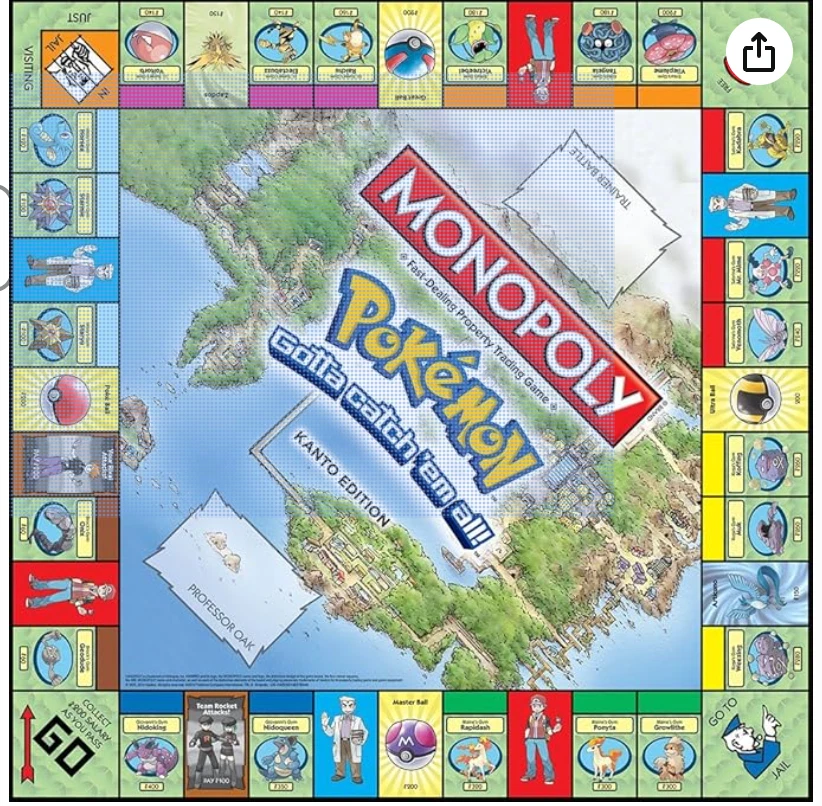 Hasbro Pokemon Monopoly Kanto Edition Board Game - Image 2 of 4