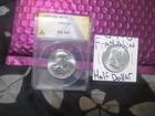1956 Franklin Silver Half Dollar   ANACS MS64  1961-D IN FLIP HOLDER