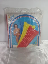 Vintage 1999 Intex Wet Set 72" x 27" Pool Float Lounge Red Air Mat Mattress