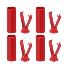 4Pcs Metal Shoe Lace Tips Shoelace Head Cylindrical Tip Cord Red