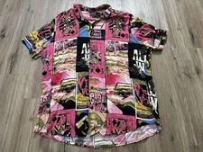 Men’s GUESS Retro Las Vegas Strip Casino Poker Slim Fit Button Down Shirt XL