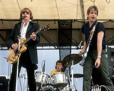 Dave Edmunds Terry Williams and Nick Lowe of Rockpile performing H- Old Photo