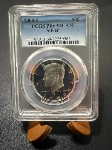 2000-S Silver Kennedy Half Dollar PCGS PR69DCAM Proof 90% Silver