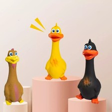 Image of Screaming Squeaking Rubber Chicken Duck Squeaky Dog Toy Treat Toy Gift Chew