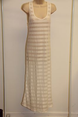 New Miken Swim Swimsuit Cover Up Long Maxi Dress Size L White | eBay