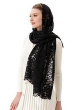 Women Rectangular Chapel Veil Scarf Catholic Church Veils Mantilla Wrap