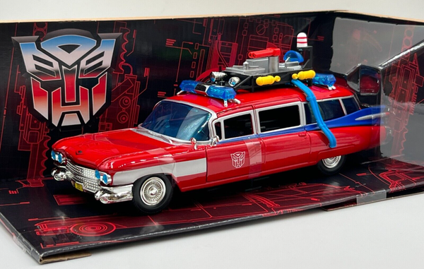 Ghostbusters Transformers Cadillac Ecto 1 1/24 Jada 35466 Neu Ovp-image