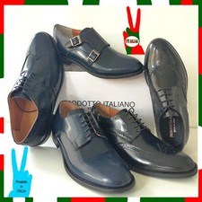 SCARPE UOMO pelle Classiche  eleganti derby francesine  italy listino 90   VVV