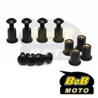 BLACK Windscreen screws 8pcs bolts For Suzuki GSXR1000 Hayabusa GSX 600 GSX600