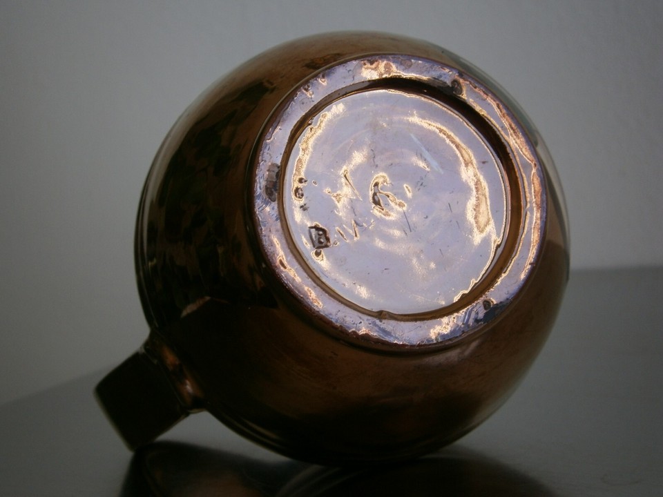 Small Iridescent Ceramic Vase Bayeux St Desmant Antique Norman Tapestry