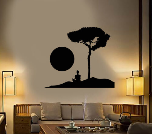 Vinyl Wall Decal Buddhism Monk Yoga Meditation Buddhist Stickers (2564ig) - Picture 1 of 3