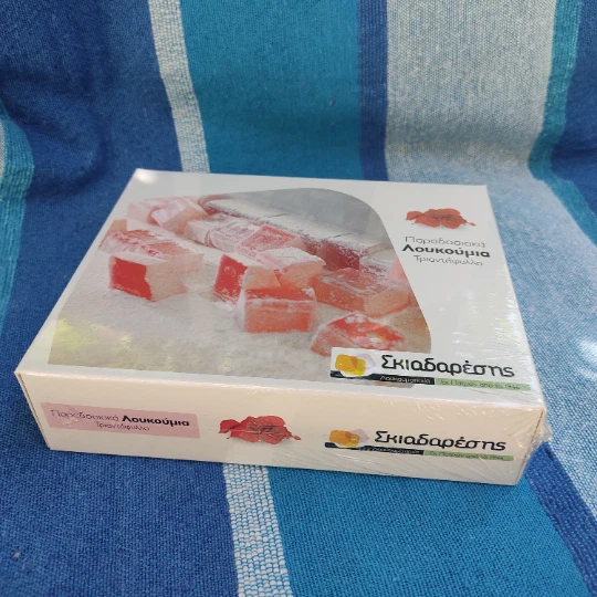 Rosa tradicional griega delicia Lokum 460 g-1980 g dulce rosa pura delicia gourmet Foto 2 de 2